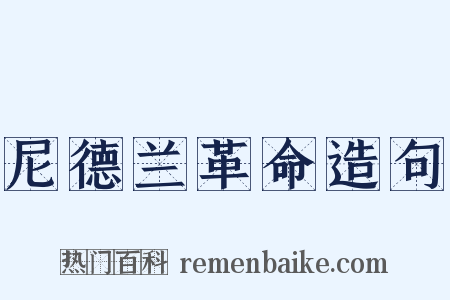 尼德兰革命造句是什么意思的图片